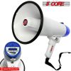 5 Core Megaphone Bullhorn Speaker 20W Bull Horn Battery Power Cheer Megafono 300 Meters Range Loudspeaker W Siren Recording Ergonomic Handle for Coach